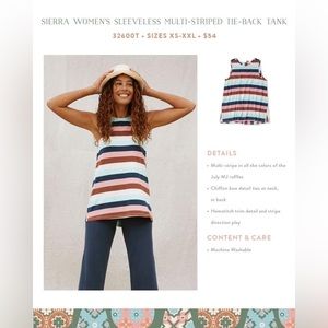 Matilda Jane Sierra Women’s Sleeveless Tie-Back Tank